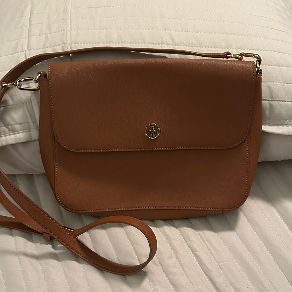 Tory Burch Brown Leather Crossbody Bag